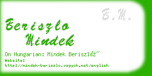 beriszlo mindek business card